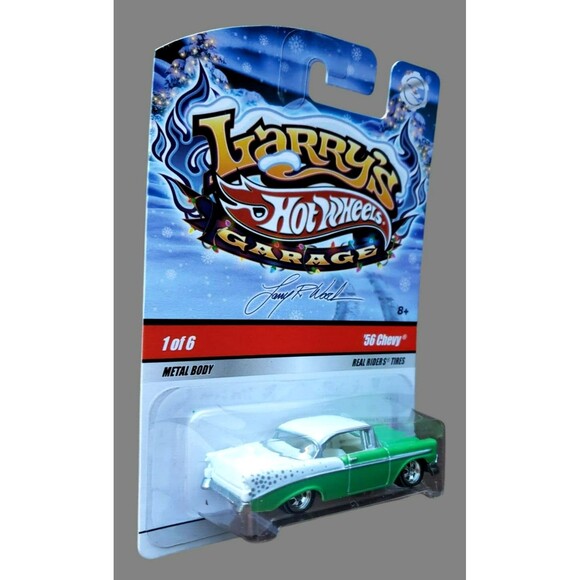 2009 Hot Wheels '56 CHEVY Metallic Green White Wayne's Holiday Garage 1/6  RRLW5 - Picture 7 of 16